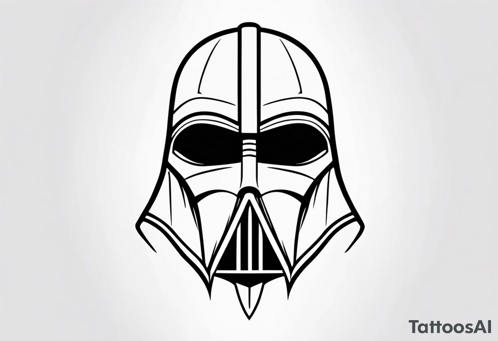 Dark Jedi mask tattoo idea