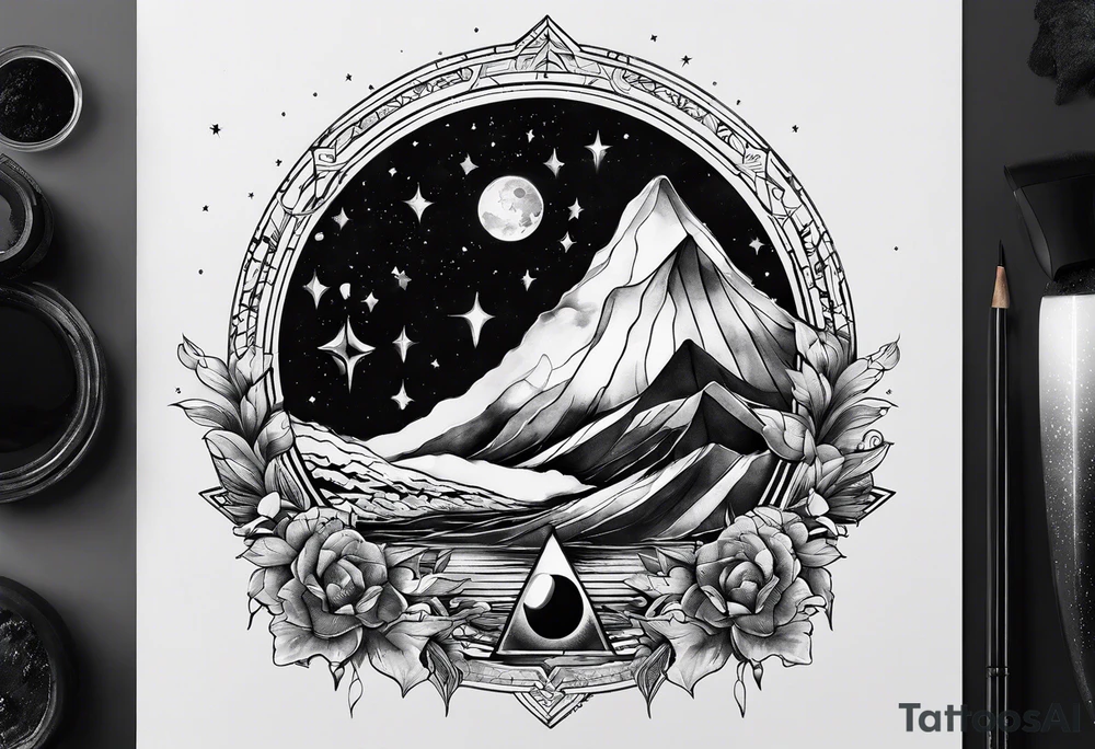 dark side on the moon tattoo idea