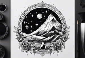 dark side on the moon tattoo idea