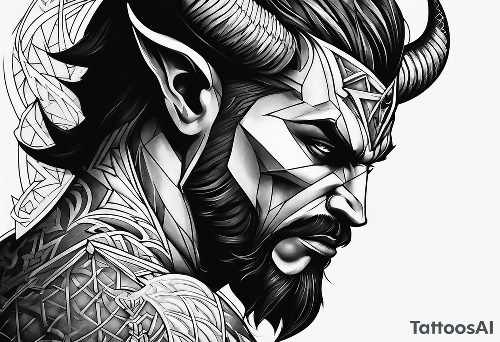 Devil shooting up tattoo idea