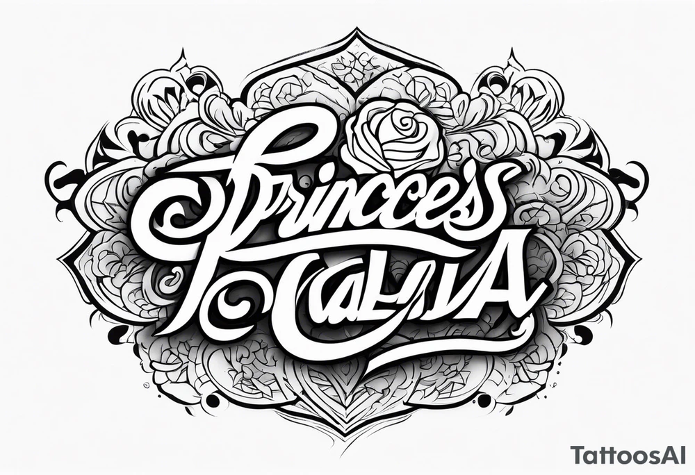 Tattoo the name of my wife Princess Rose Salaya tattoo idea
