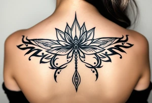 Lotus with dragonfly tattoo idea