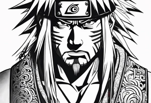 Jiraiya in Sage mode from the anime naruto tattoo idea