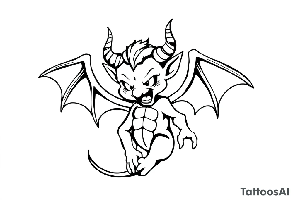 Demon tattoo idea