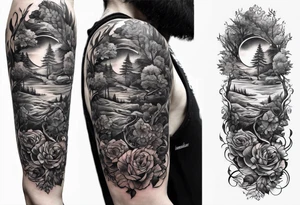 Baum mit langen Wurzeln tattoo idea