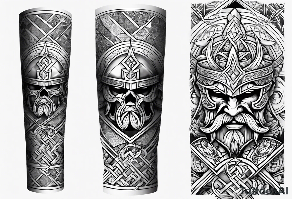 Viking tattoo sleeve tattoo idea