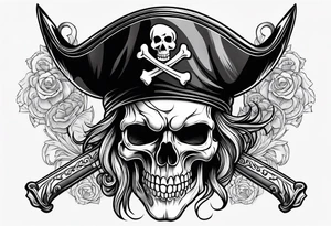 Pirate skull tattoo idea