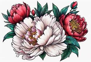 box peonies tattoo idea