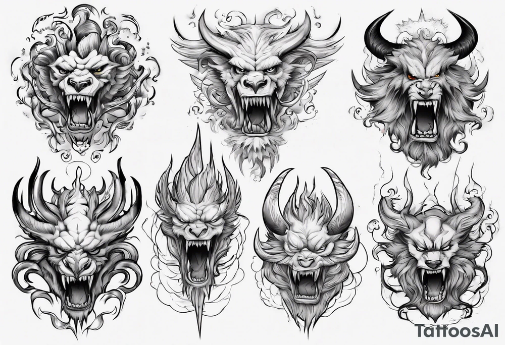 clouds beast challenge tattoo idea
