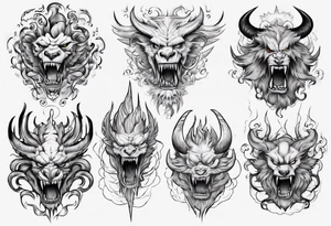 clouds beast challenge tattoo idea