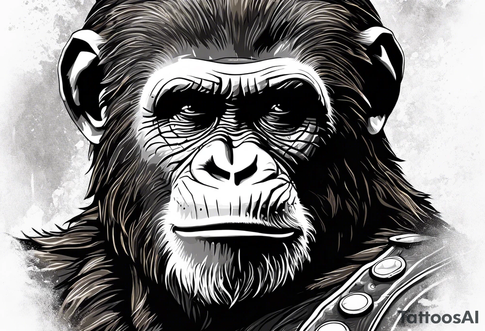Caesar from the movie planet of the apes tattoo idea