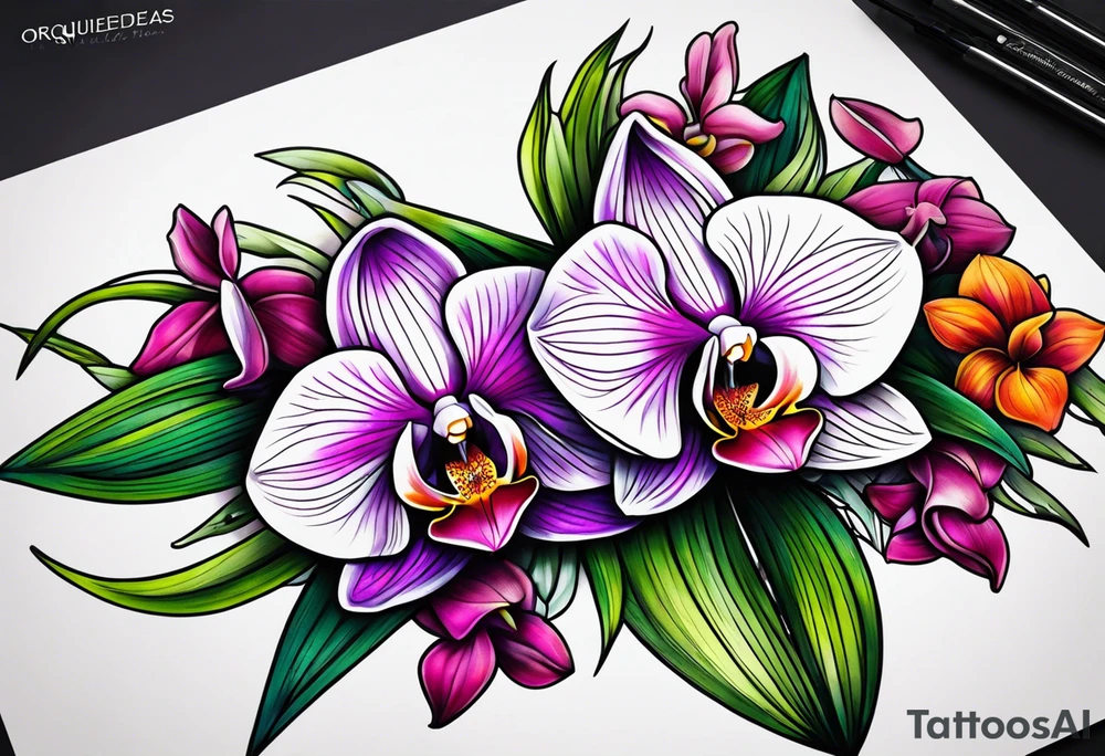 Orquídeas tattoo idea