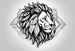 powerfull lion tattoo idea