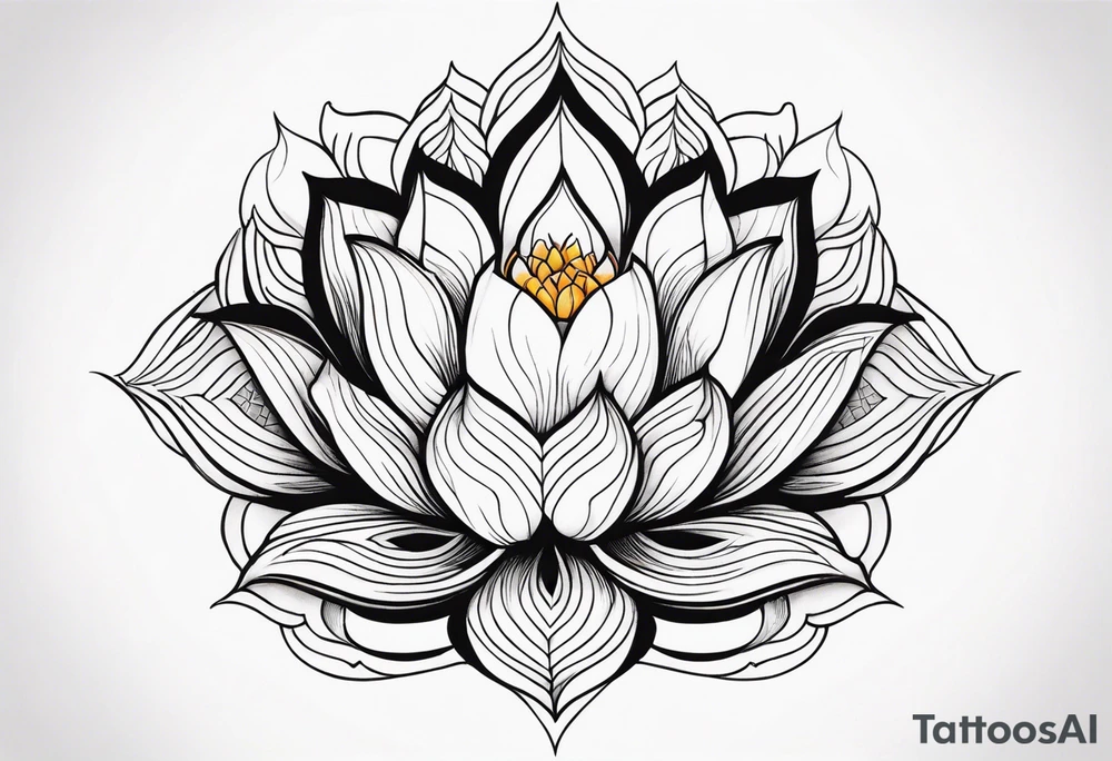 simple lotus flower tattoo idea