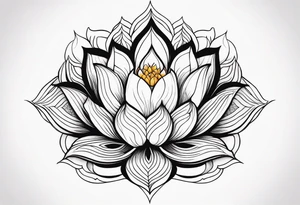 simple lotus flower tattoo idea