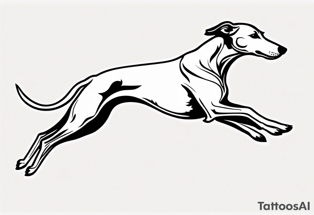 Running greyhound tattoo idea