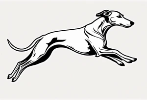 Running greyhound tattoo idea