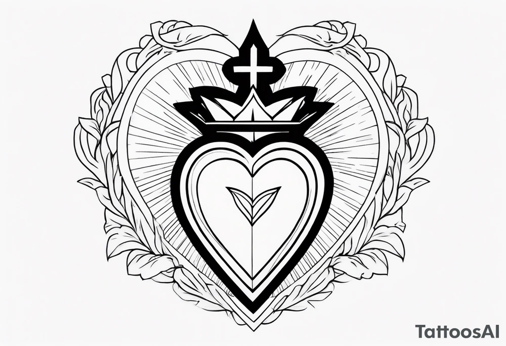 sacred heart of jesus tattoo idea