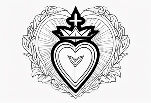 sacred heart of jesus tattoo idea