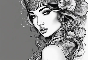 jellyfish woman tattoo idea