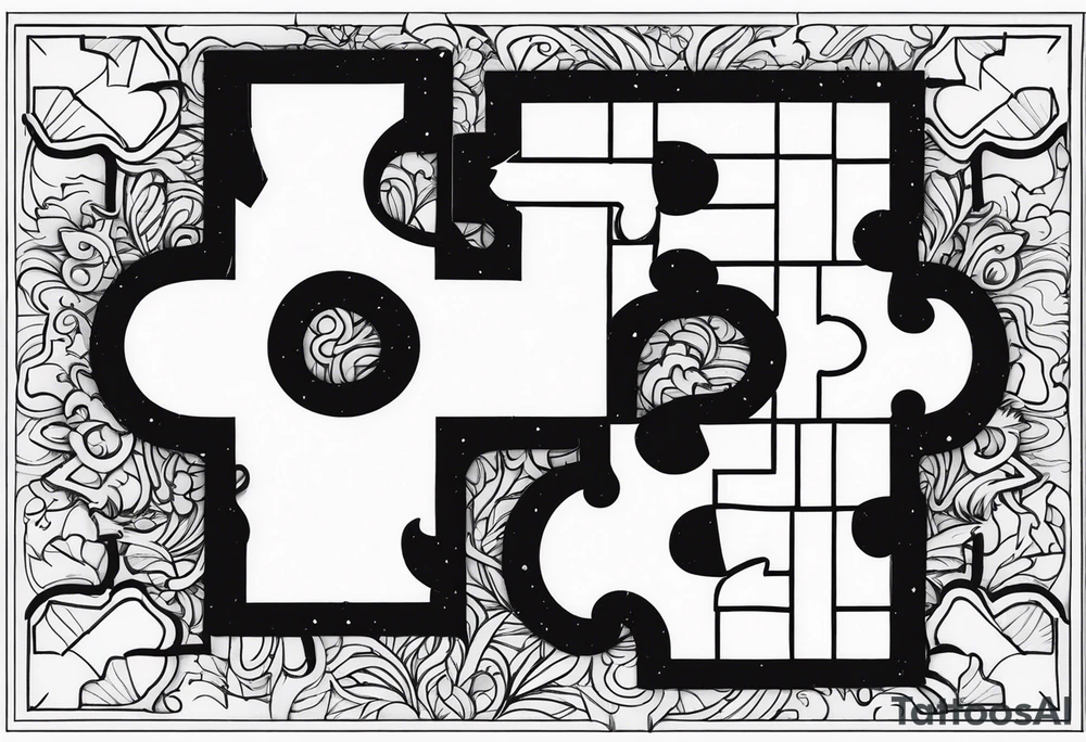 Autism puzzle piece tattoo idea