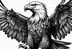 skatboarding eagle tattoo idea