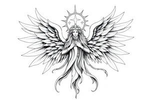 Powerful Biblically accurate Seraphim tattoo idea