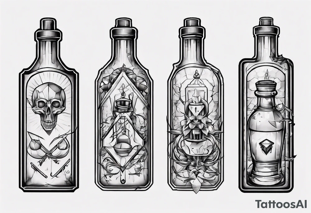 Poison bottle tattoo idea