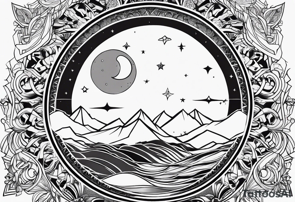 sacred moon tattoo idea