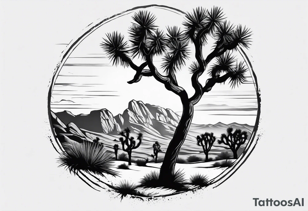 Tall Joshua tree tattoo idea