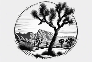 Tall Joshua tree tattoo idea