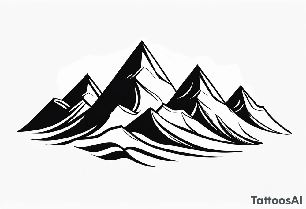 Three mountains tattoo idea