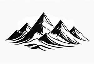 Three mountains tattoo idea