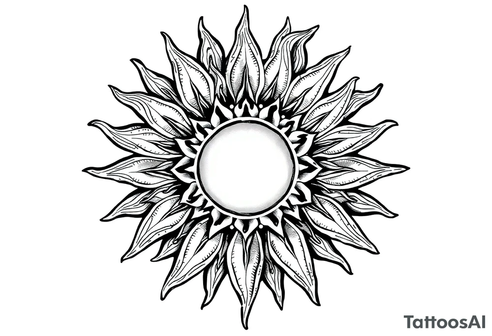 Sun tattoo idea