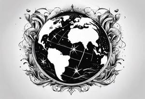 earth shattering globe tattoo idea