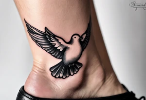 This phrase 'God grant me the serenity to accept the things I cannot change, Courage to change the things I can, and Wisdom to know the difference.' In a flight of small doves. On my ankle. tattoo idea