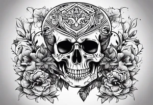Nordic hunter skeleton tattoo idea