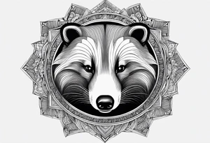 A badger in fractals tattoo idea