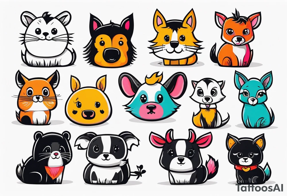 Animais de fazenda tattoo idea