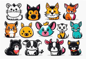 Animais de fazenda tattoo idea