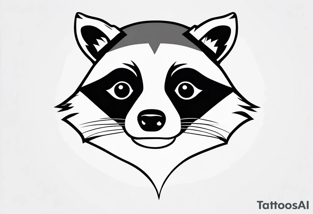 Cute raccoon tattoo idea