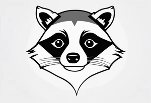 Cute raccoon tattoo idea