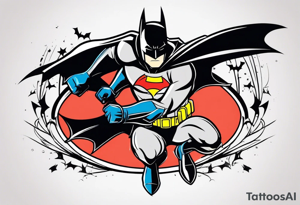batman with robin tattoo idea