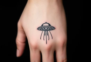 Small UFO tattoo idea