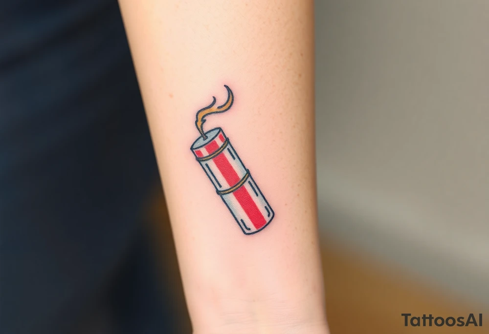 angry stick of dynamite tattoo idea