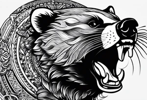 Angry Mc.Badgers tattoo idea