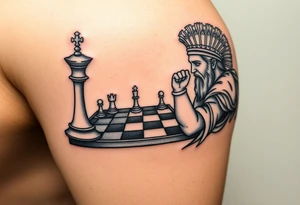 Chess vs life with Marcus Aurelius tattoo idea