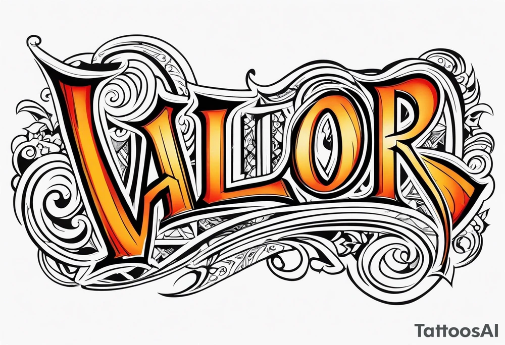 The word Valor tattoo idea