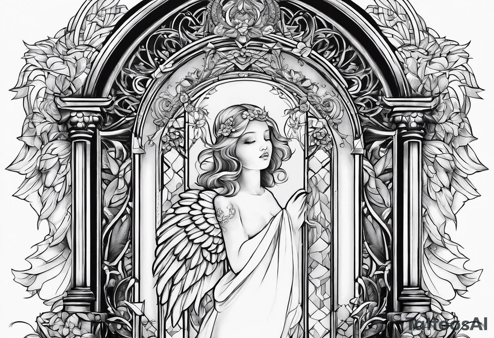 Angel baby heaven gate tattoo idea