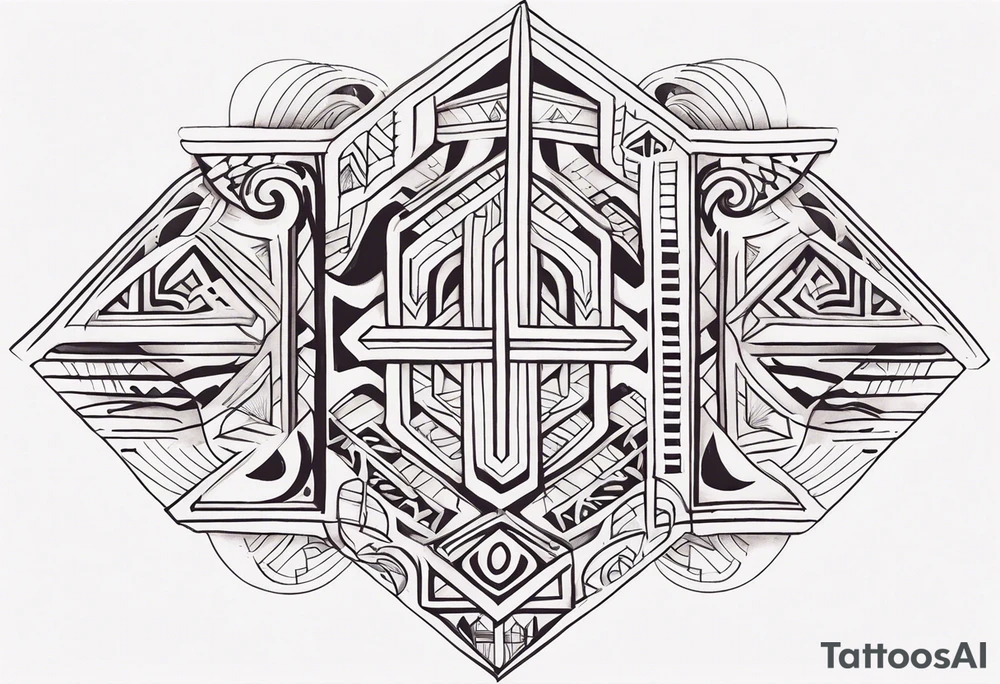 Polynesian geometric neck  tattoo tattoo idea